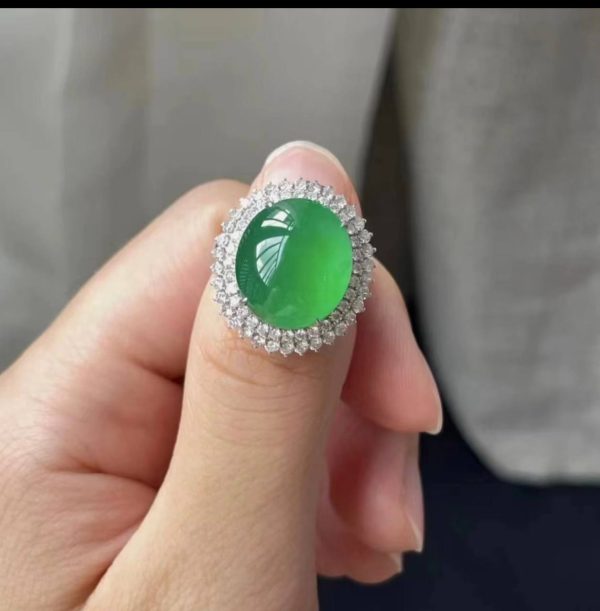エメラルドリング18 kゴールドインサートミャンマー20g - 画像 (3)